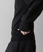 画像をギャラリービューアに読み込む, ssstein(シュタイン)の24AWコレクション WOOL SILK KNIT CREW NECK LS - BLACK 公式通販サイトsession福岡セレクトショップ
