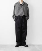 画像をギャラリービューアに読み込む, INTÉRIM - インテリムのWOOL END-ON-END SUITING DEADSTOCK FABRIC SKIPPER SHIRTのBLACK公式通販サイトsession福岡セレクトショップ
