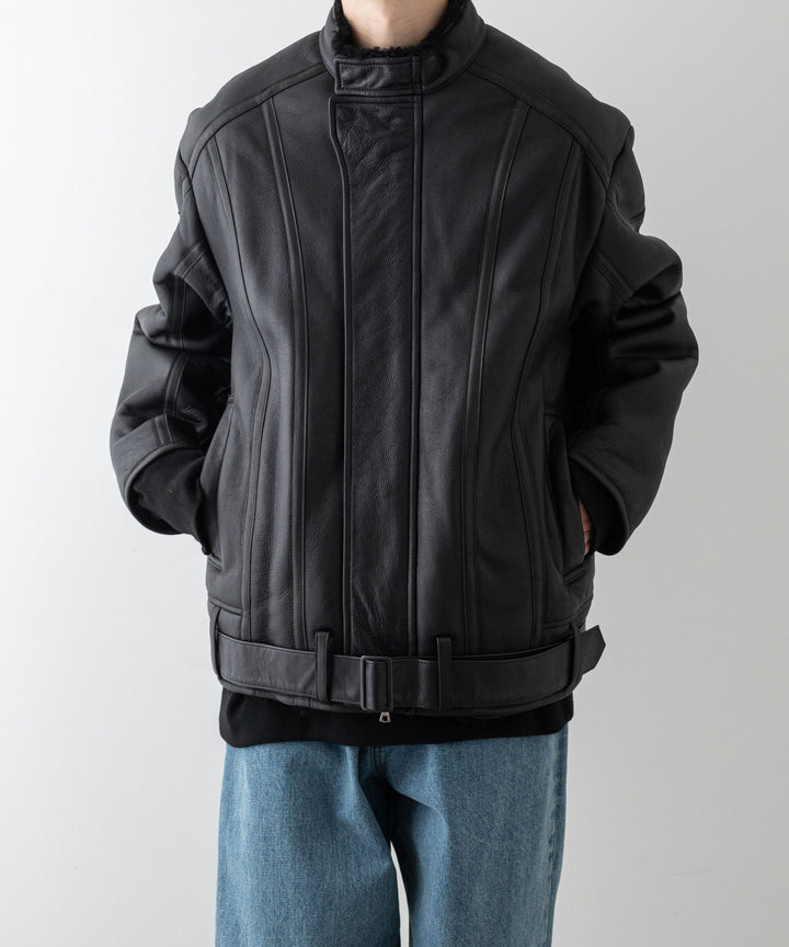 stein シュタイン 23AW MOUTON RACING JACKET - BLACK sessionセッション福岡セレクトショップ 公式通販サイト