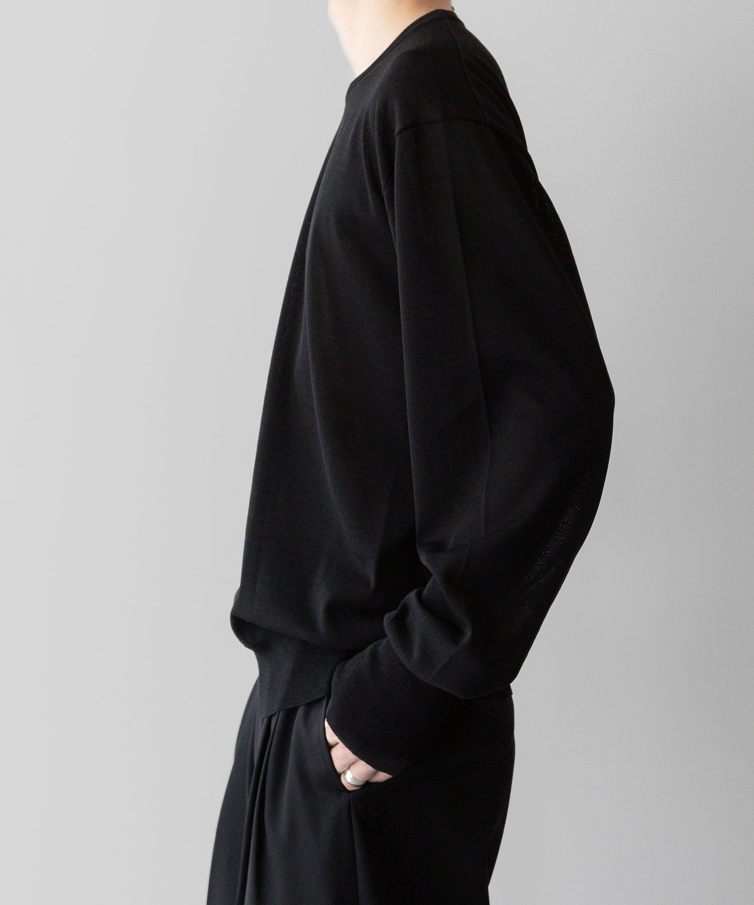 ssstein(シュタイン)の24AWコレクション WOOL SILK KNIT CREW NECK LS - BLACK 公式通販サイトsession福岡セレクトショップ