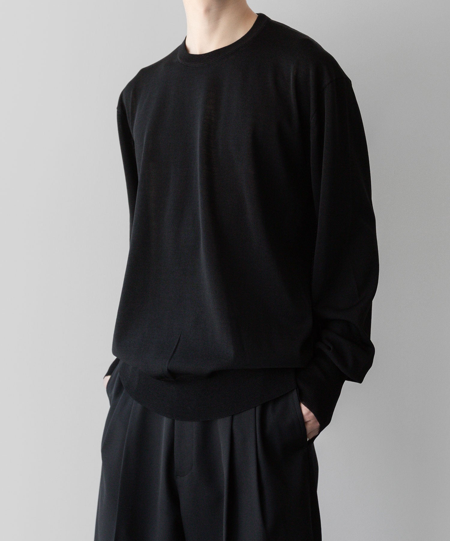 ssstein(シュタイン)の24AWコレクション WOOL SILK KNIT CREW NECK LS - BLACK 公式通販サイトsession福岡セレクトショップ