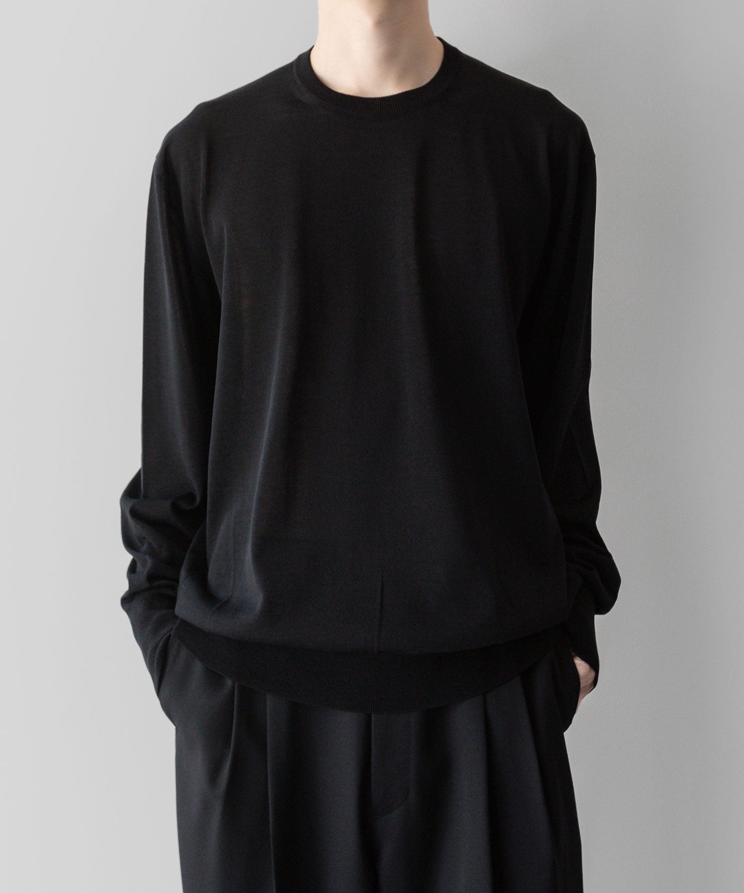 ssstein(シュタイン)の24AWコレクション WOOL SILK KNIT CREW NECK LS - BLACK 公式通販サイトsession福岡セレクトショップ