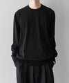【ssstein】WOOL SILK KNIT CREW NECK LS - BLACK