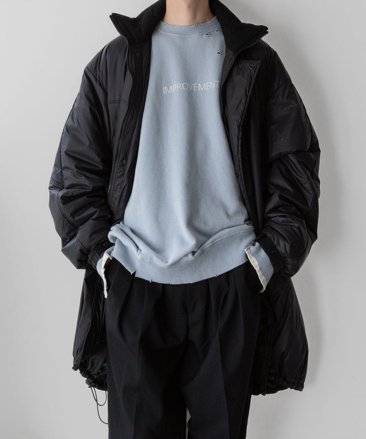 stein(シュタイン)の23AWコレクションOVERSIZED REBUILD SWEAT LSのGREY BLUE