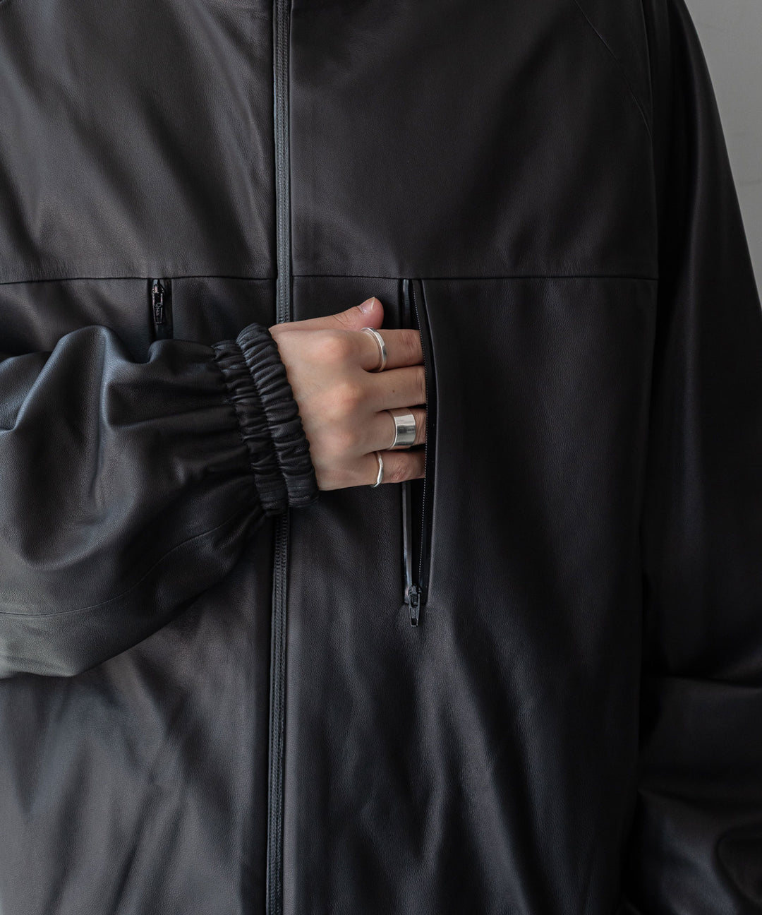 【stein】 LEATHER WINDBREAKER JACKET - BLACK シュタイン 23AW sessionセッション福岡セレクトショップ 公式通販サイト