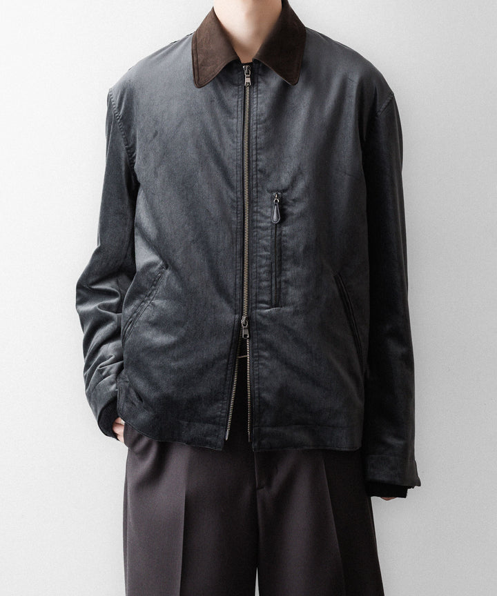 ANTHEM Aアンセムエー のCOTTON VELVET MINIMAL RIDING JACKET - CARBONの公式通販サイトsession福岡セレクトショップ