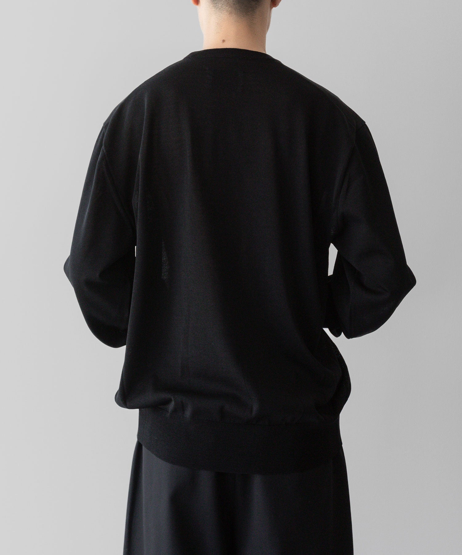 ssstein(シュタイン)の24AWコレクション WOOL SILK KNIT CREW NECK LS - BLACK 公式通販サイトsession福岡セレクトショップ