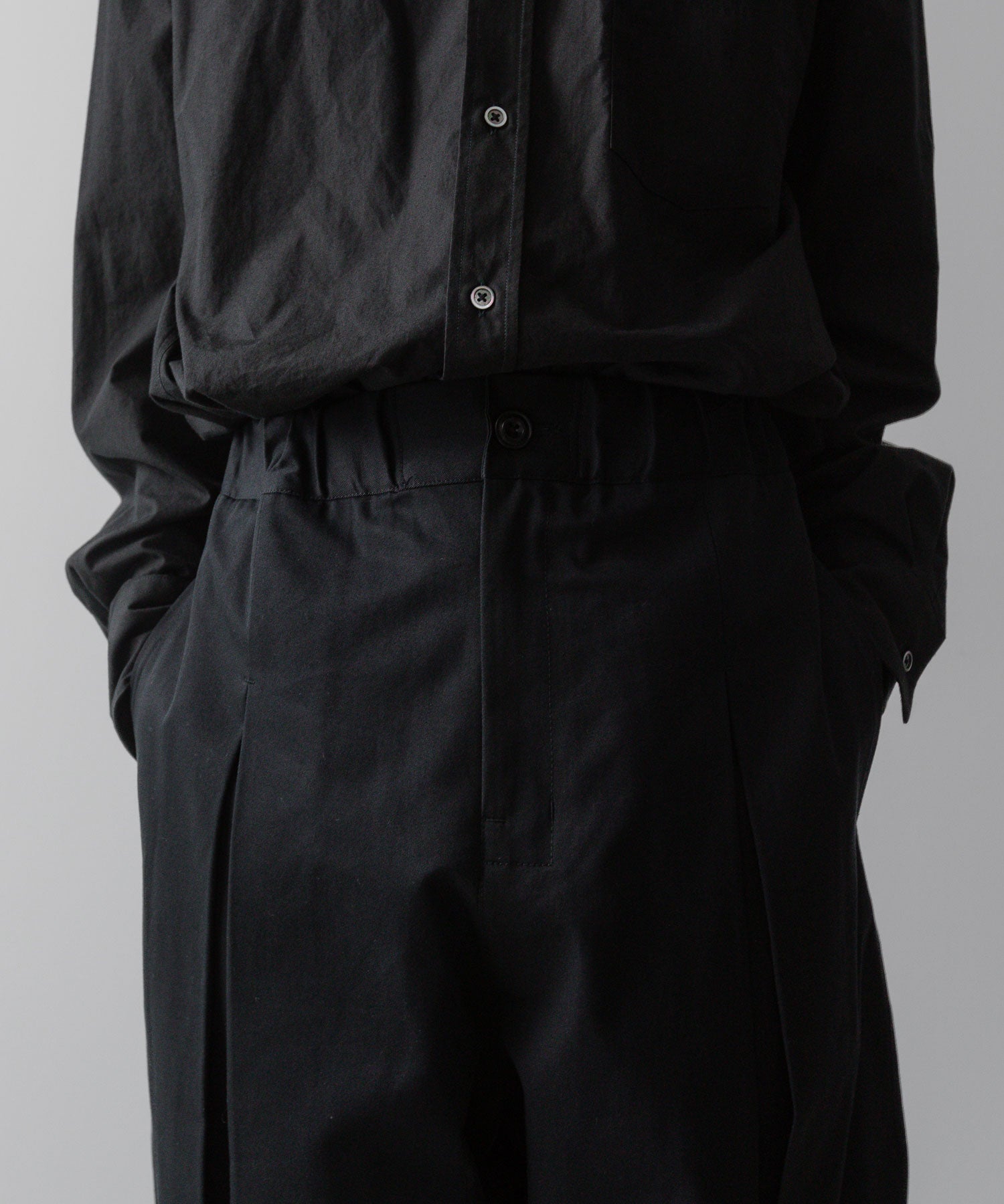 sage NATION セイジネーションのBOX PLEAT TROUSER - BLACKの公式通販サイトsession福岡セレクトショップ