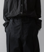 画像をギャラリービューアに読み込む, sage NATION セイジネーションのBOX PLEAT TROUSER - BLACKの公式通販サイトsession福岡セレクトショップ
