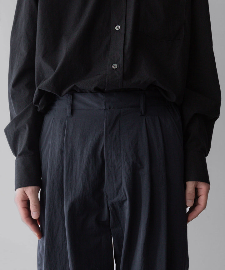 【stein】ssstein シュタインのWINDPROOF NYLON WIDE EASY TROUSERSのBLACK 公式通販サイトsession福岡セレクトショップ
