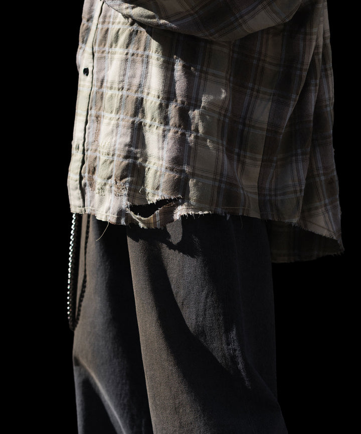 CODA コーダ YELLOW BROWN CHECKED WASHED THRASHED STRUCTURED SHIRTのYELLOW BROWN CHECK 公式通販サイトsession福岡セレクトショップ