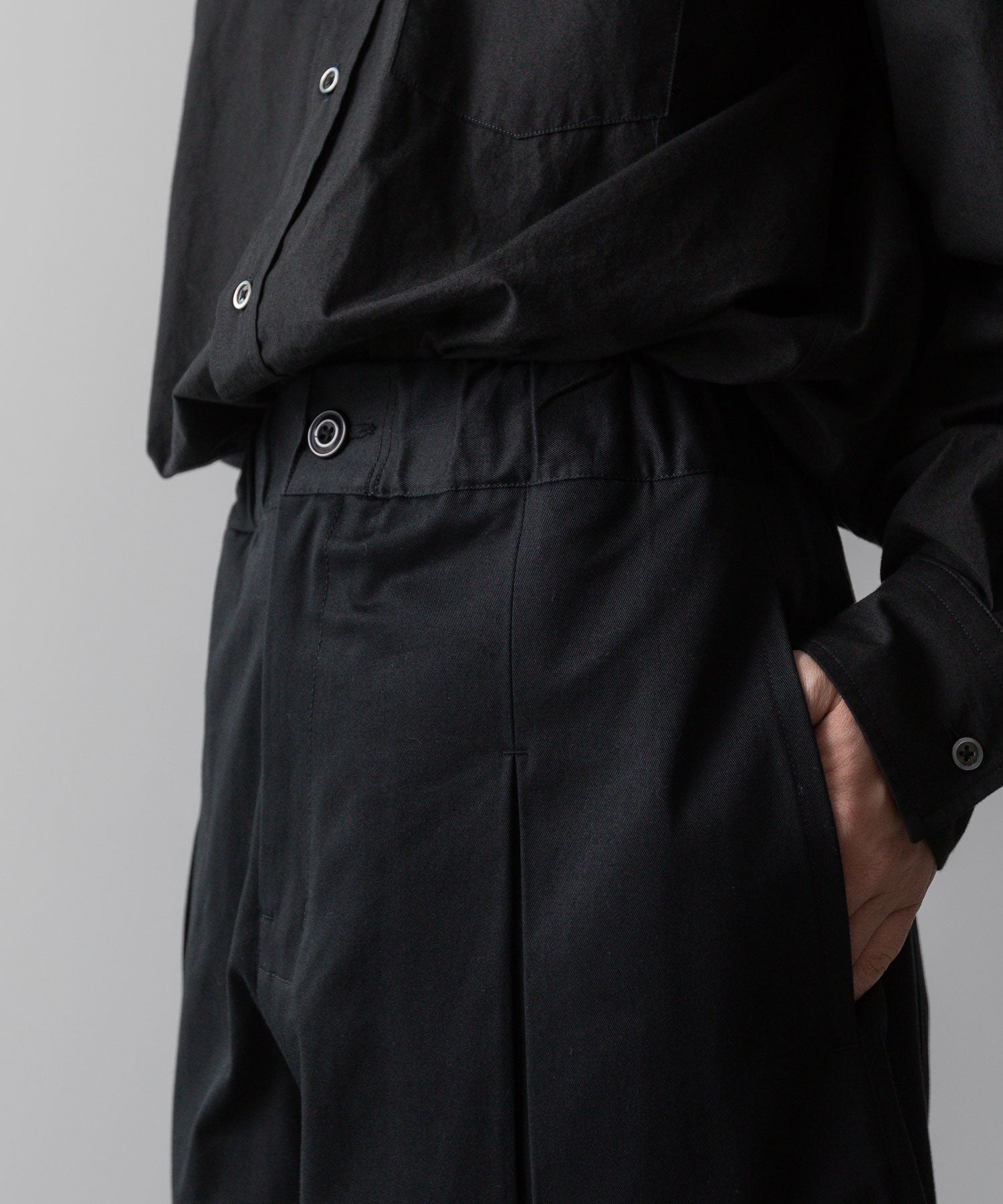 sage NATION セイジネーションのBOX PLEAT TROUSER - BLACKの公式通販サイトsession福岡セレクトショップ