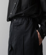 画像をギャラリービューアに読み込む, sage NATION セイジネーションのBOX PLEAT TROUSER - BLACKの公式通販サイトsession福岡セレクトショップ
