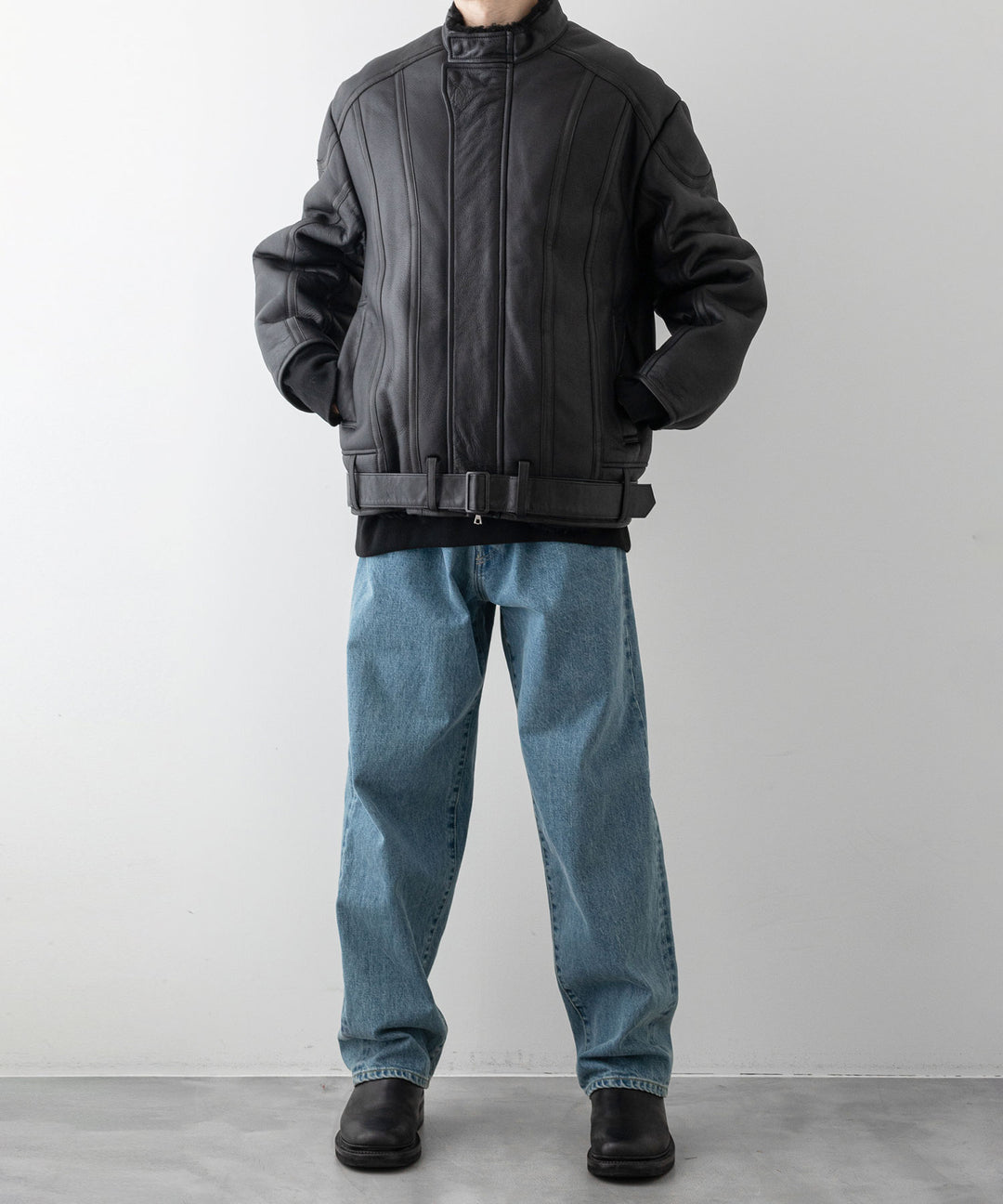 stein シュタイン 23AW MOUTON RACING JACKET - BLACK sessionセッション福岡セレクトショップ 公式通販サイト