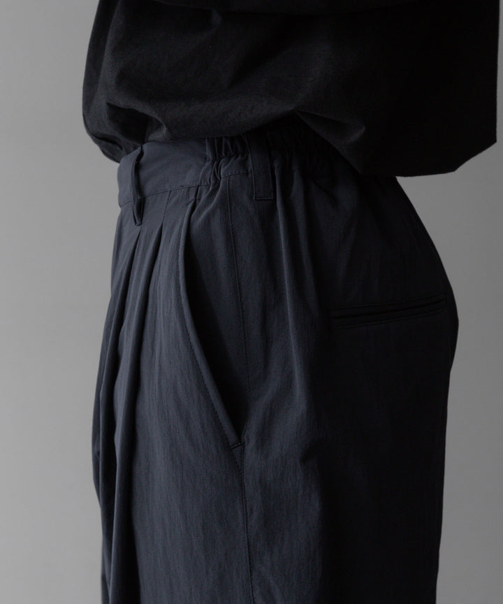 【stein】ssstein シュタインのWINDPROOF NYLON WIDE EASY TROUSERSのBLACK 公式通販サイトsession福岡セレクトショップ