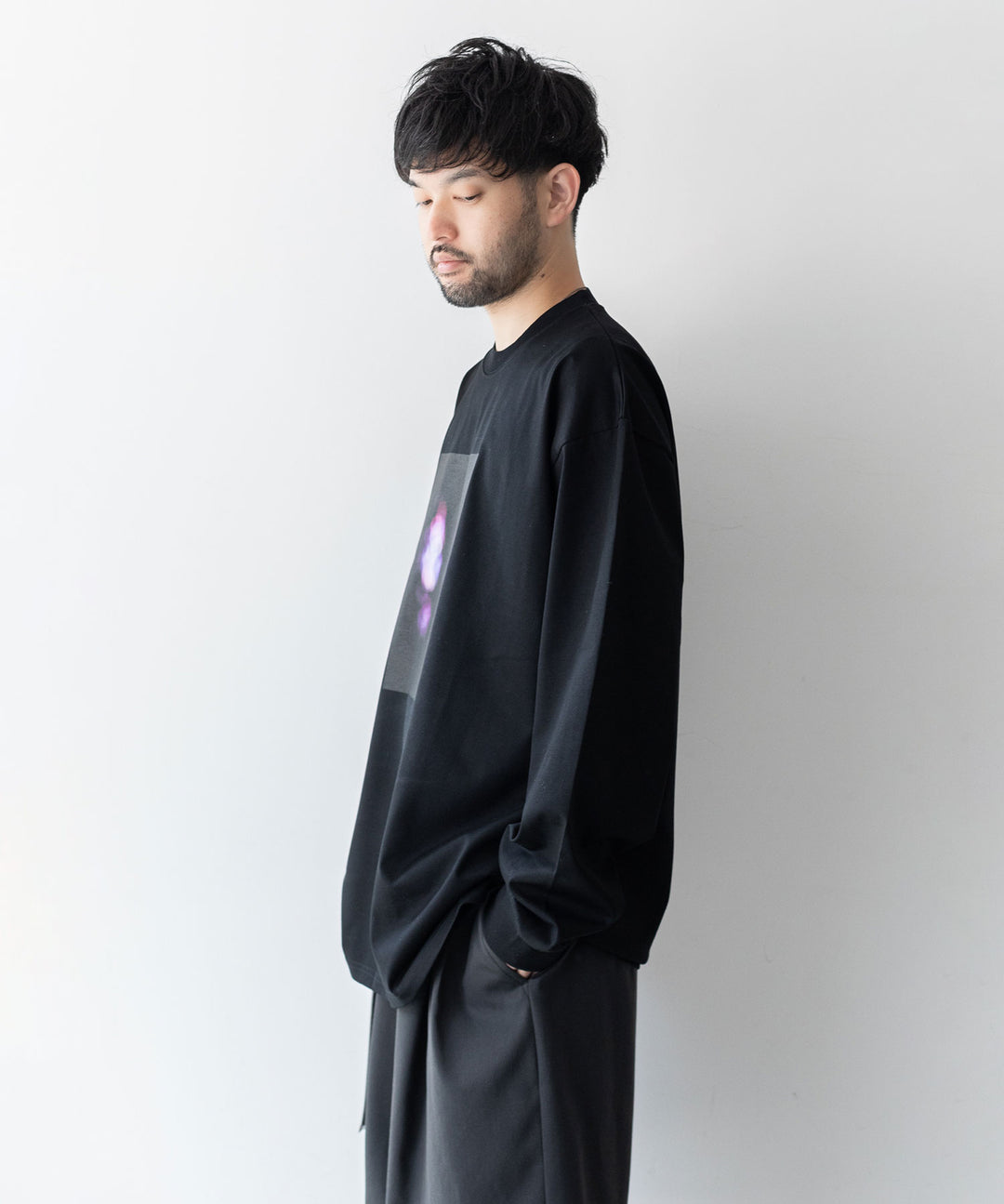 【stein】OVERSIZED LONG SLEEVE TEE - BLACK シュタイン 23AW sessionセッション福岡セレクトショップ 公式通販サイト