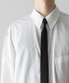 【 VEIN 】PE VINTAGE SATIN NARROW TIE - BLACK