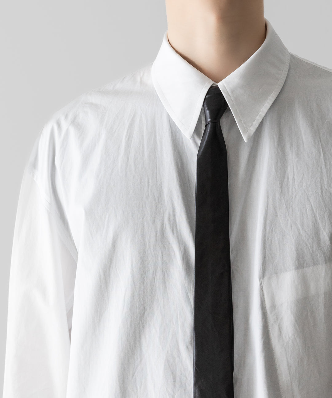 VEIN ヴェインのPE VINTAGE SATIN NARROW TIE - BLACKの公式通販サイトsession福岡セレクトショップ
