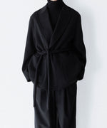 画像をギャラリービューアに読み込む, 【ssstein】WOOL/CASHMERE REVERSIBLE PEAK LAPEL JACKET - BLACK × BLACK

