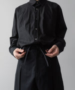 画像をギャラリービューアに読み込む, sage NATION セイジネーションのBOX PLEAT TROUSER - BLACKの公式通販サイトsession福岡セレクトショップ
