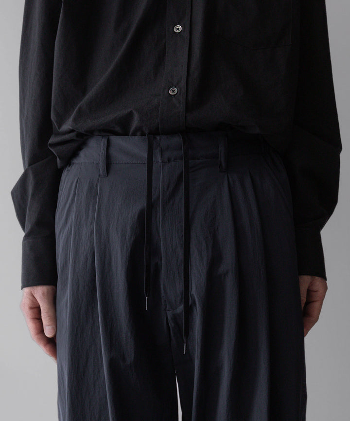 【stein】ssstein シュタインのWINDPROOF NYLON WIDE EASY TROUSERSのBLACK 公式通販サイトsession福岡セレクトショップ