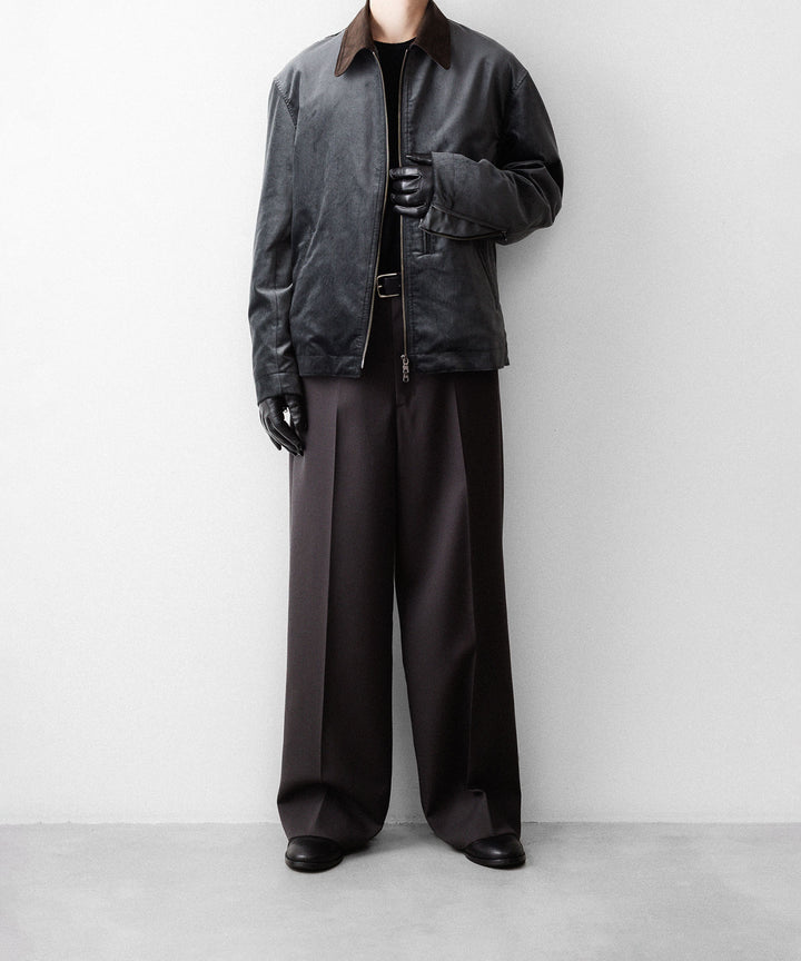 ANTHEM Aアンセムエー のCOTTON VELVET MINIMAL RIDING JACKET - CARBONの公式通販サイトsession福岡セレクトショップ