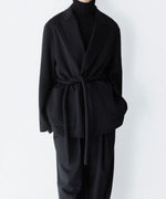 画像をギャラリービューアに読み込む, 【ssstein】WOOL/CASHMERE REVERSIBLE PEAK LAPEL JACKET - BLACK × BLACK
