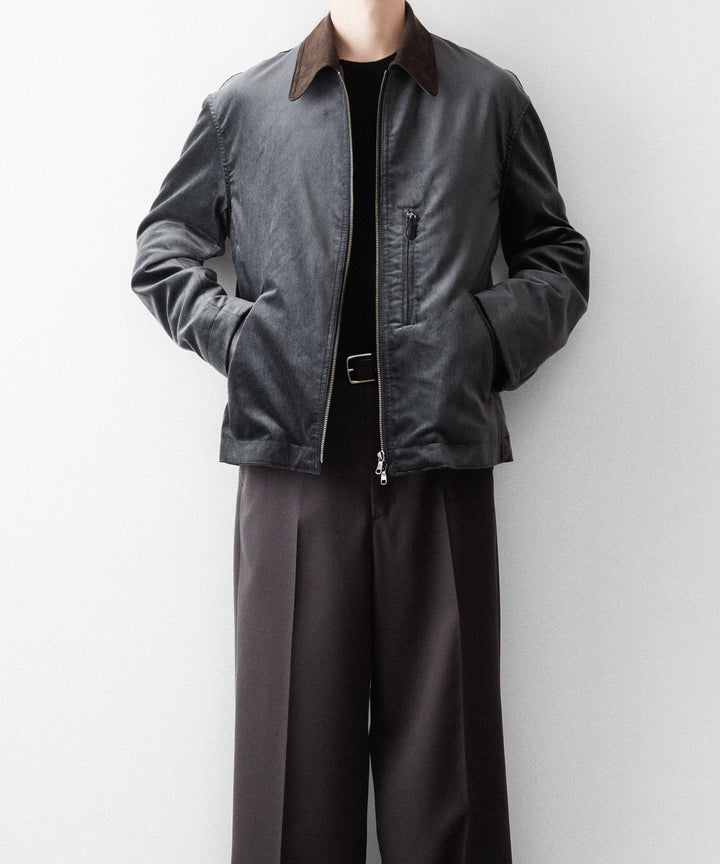 ANTHEM Aアンセムエー のCOTTON VELVET MINIMAL RIDING JACKET - CARBONの公式通販サイトsession福岡セレクトショップ