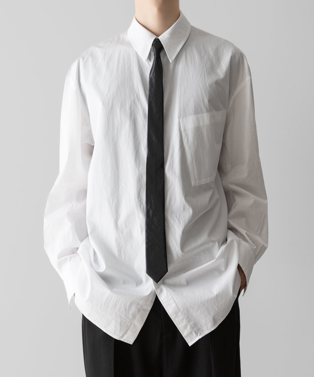 VEIN ヴェインのPE VINTAGE SATIN NARROW TIE - BLACKの公式通販サイトsession福岡セレクトショップ