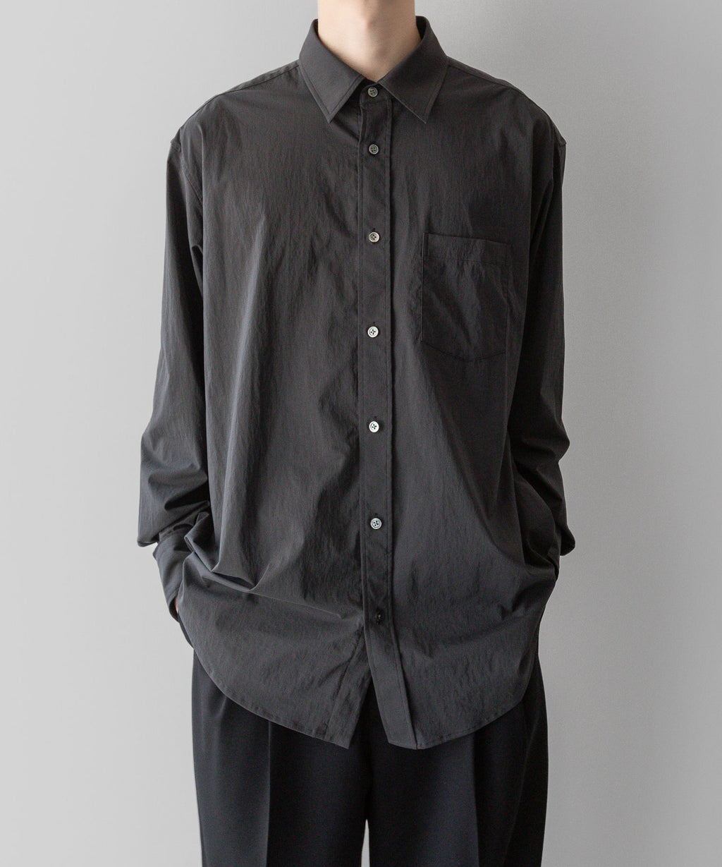 ssstein(シュタイン)の24AWコレクション WINDPROOF NYLON STANDARD SHIRT - GREY KHAKI 公式通販サイトsession福岡セレクトショップ