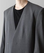 画像をギャラリービューアに読み込む, VEIN ヴェインのWO/VIS GABARDINE COLLARLESS JACKET - X.GRAYの公式通販サイトsession福岡セレクトショップ
