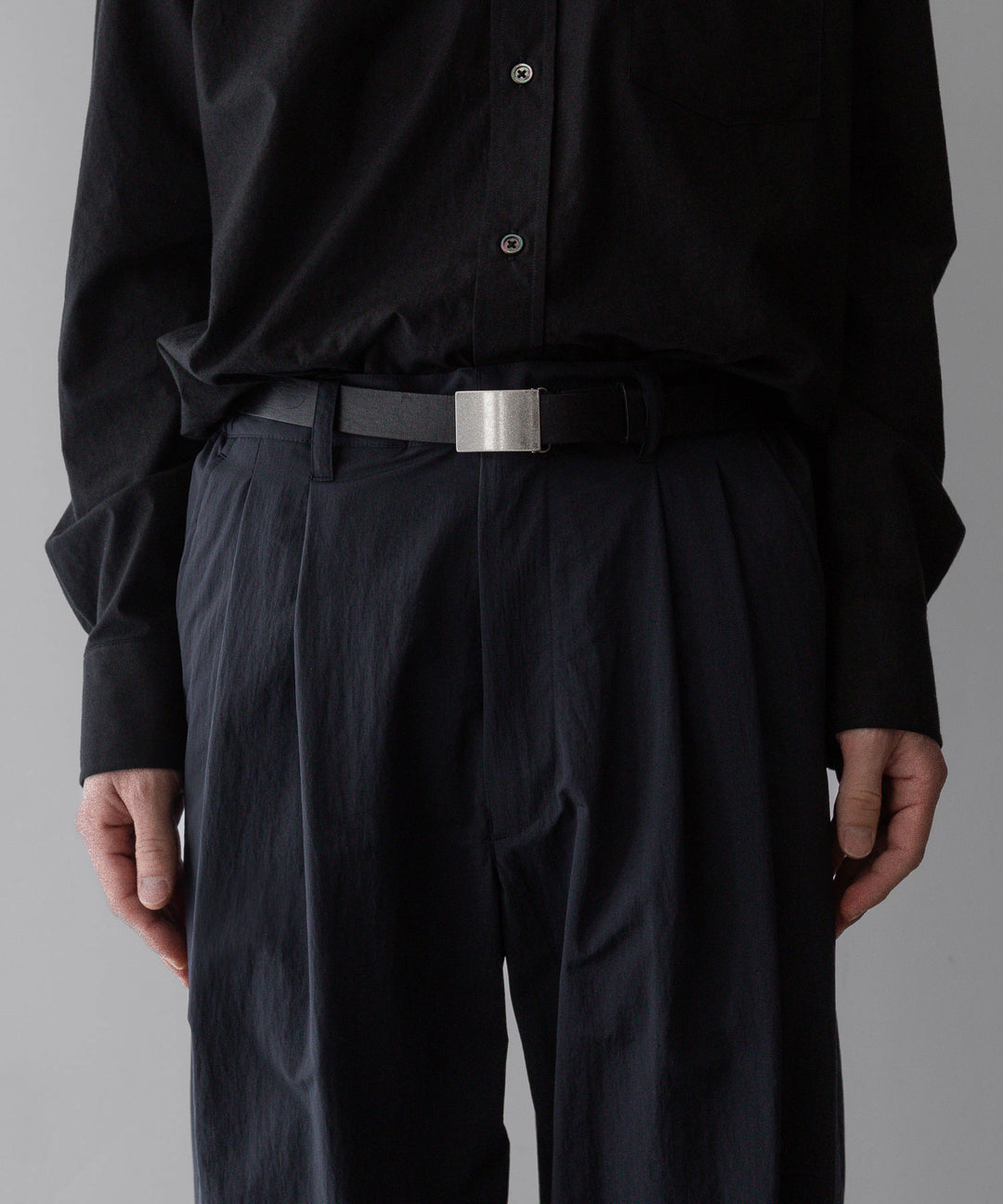 【stein】ssstein シュタインのWINDPROOF NYLON WIDE EASY TROUSERSのBLACK 公式通販サイトsession福岡セレクトショップ