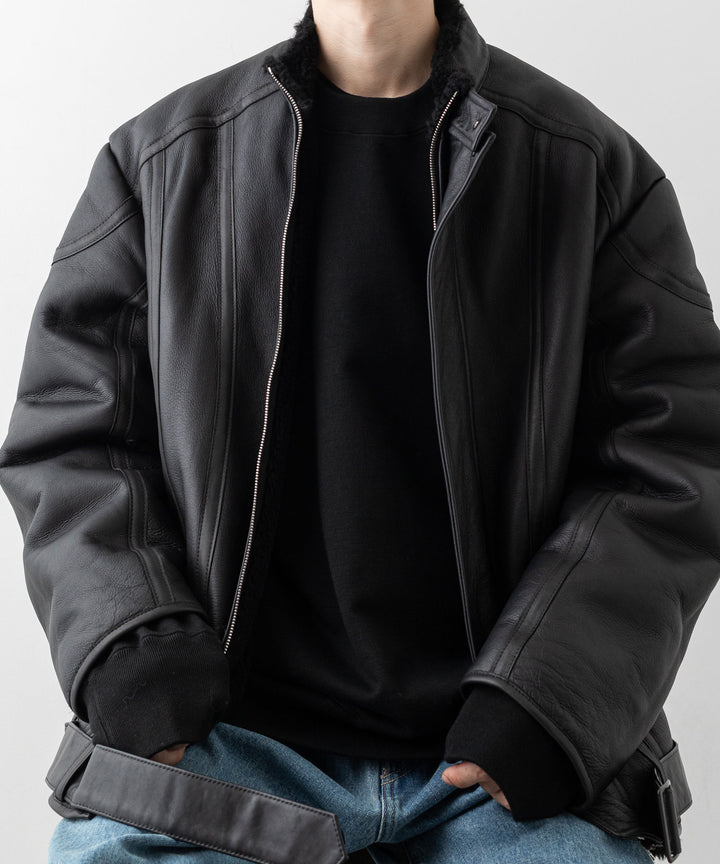 stein シュタイン 23AW MOUTON RACING JACKET - BLACK sessionセッション福岡セレクトショップ 公式通販サイト