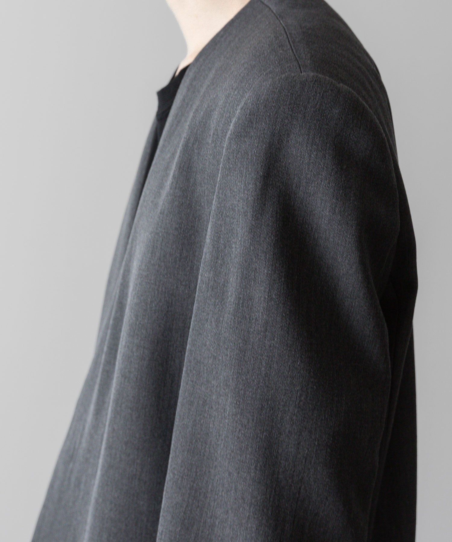 VEIN ヴェインのWO/VIS GABARDINE COLLARLESS JACKET - X.GRAYの公式通販サイトsession福岡セレクトショップ