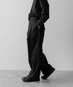 画像をギャラリービューアに読み込む, sage NATION セイジネーションのBOX PLEAT TROUSER - BLACKの公式通販サイトsession福岡セレクトショップ
