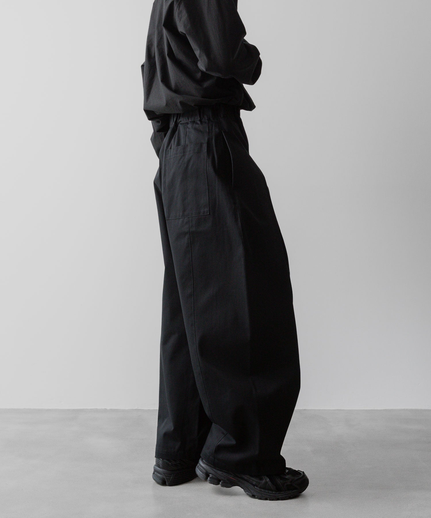 sage NATION セイジネーションのBOX PLEAT TROUSER - BLACKの公式通販サイトsession福岡セレクトショップ