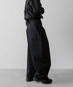 画像をギャラリービューアに読み込む, sage NATION セイジネーションのBOX PLEAT TROUSER - BLACKの公式通販サイトsession福岡セレクトショップ
