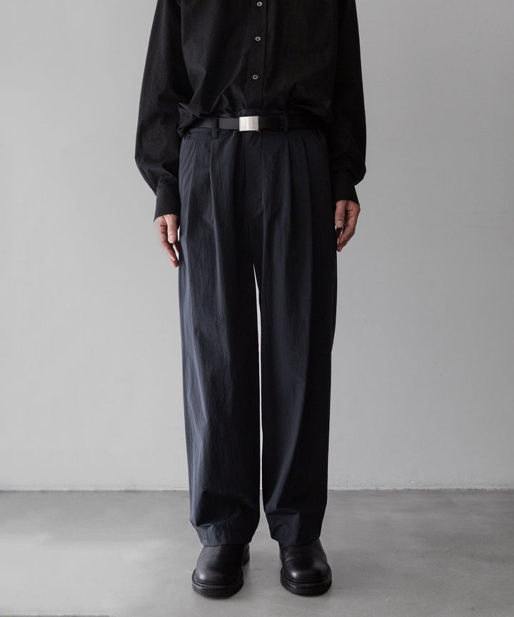 【stein】ssstein シュタインのWINDPROOF NYLON WIDE EASY TROUSERSのBLACK 公式通販サイトsession福岡セレクトショップ