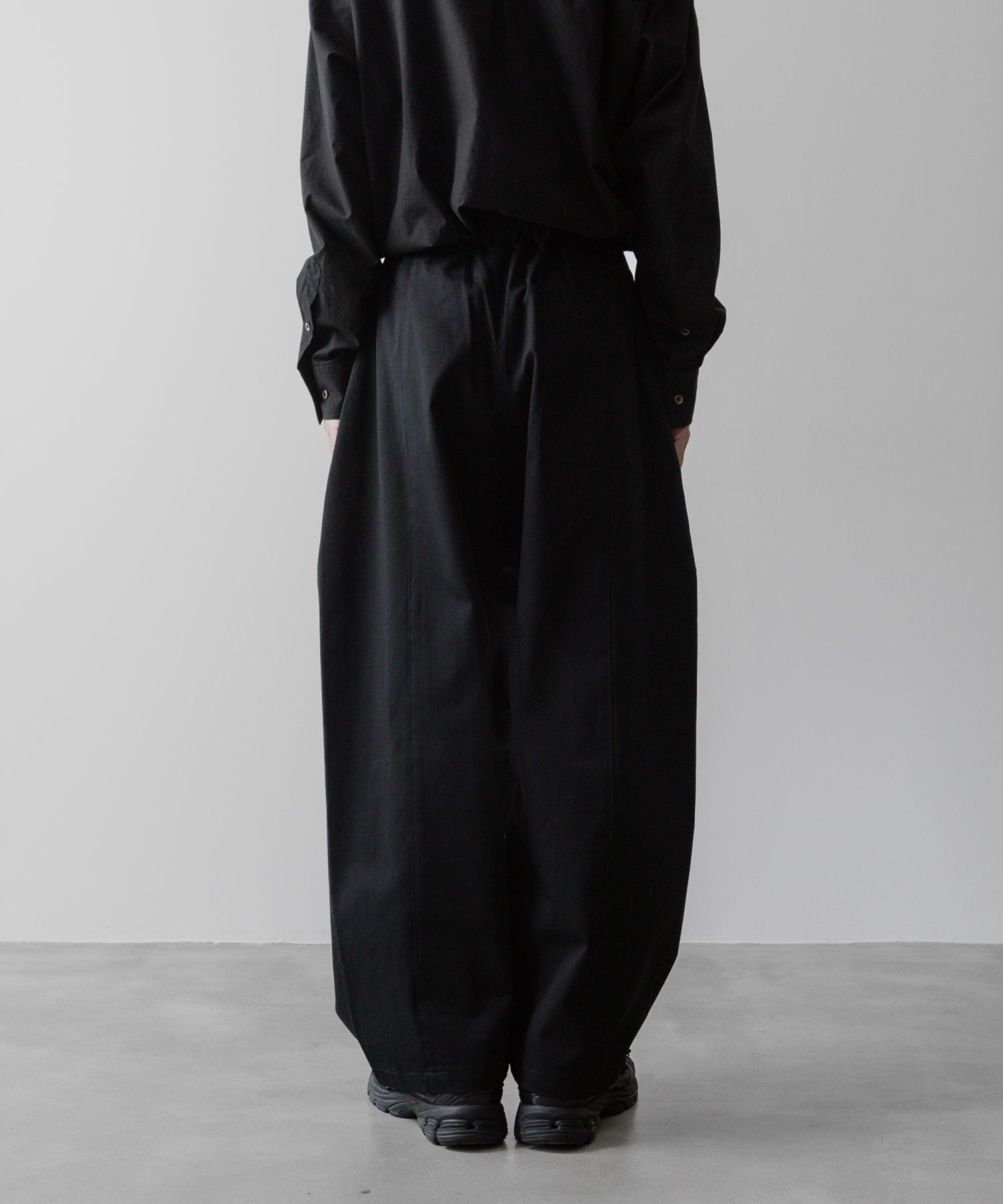 sage NATION セイジネーションのBOX PLEAT TROUSER - BLACKの公式通販サイトsession福岡セレクトショップ