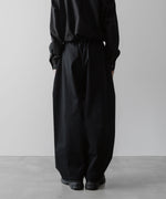 画像をギャラリービューアに読み込む, sage NATION セイジネーションのBOX PLEAT TROUSER - BLACKの公式通販サイトsession福岡セレクトショップ
