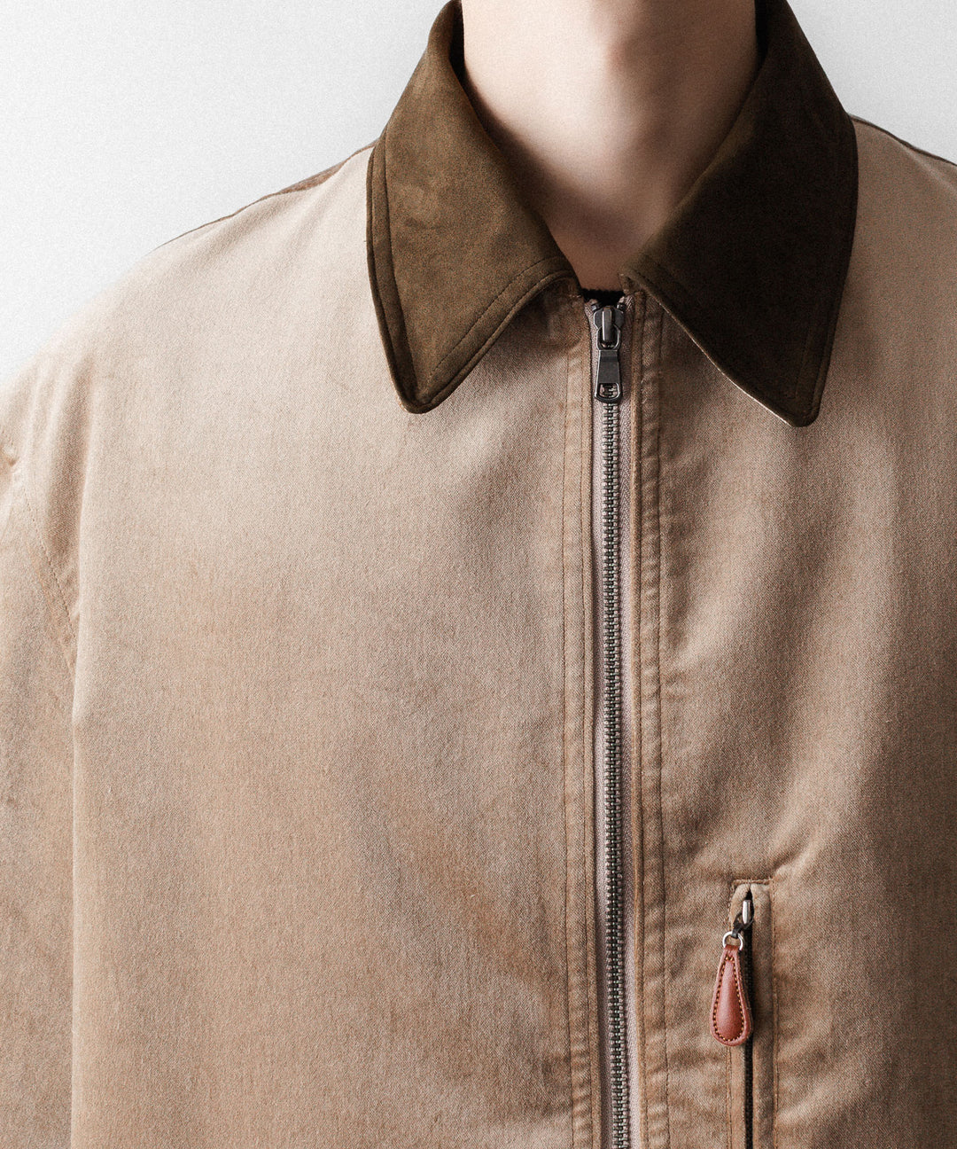 ANTHEM Aアンセムエー のCOTTON VELVET MINIMAL RIDING JACKET - BEIGEの公式通販サイトsession福岡セレクトショップ