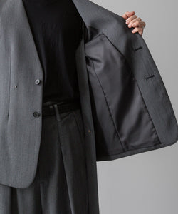 VEIN ヴェインのWO/VIS GABARDINE COLLARLESS JACKET - X.GRAYの公式通販サイトsession福岡セレクトショップ