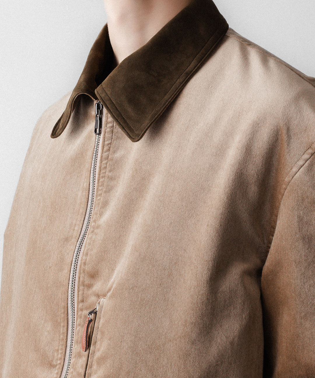 ANTHEM Aアンセムエー のCOTTON VELVET MINIMAL RIDING JACKET - BEIGEの公式通販サイトsession福岡セレクトショップ