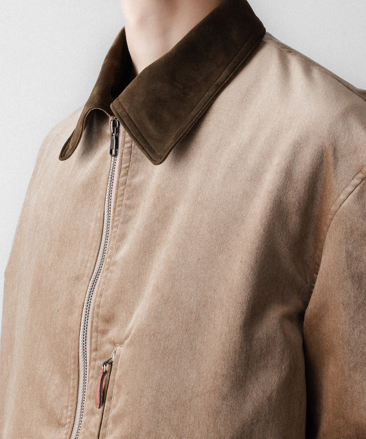 ANTHEM Aアンセムエー のCOTTON VELVET MINIMAL RIDING JACKET - BEIGEの公式通販サイトsession福岡セレクトショップ