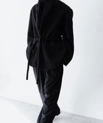 画像をギャラリービューアに読み込む, 【ssstein】WOOL/CASHMERE REVERSIBLE PEAK LAPEL JACKET - BLACK × BLACK
