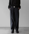 【stein】WINDPROOF NYLON WIDE EASY TROUSERS - BLACK