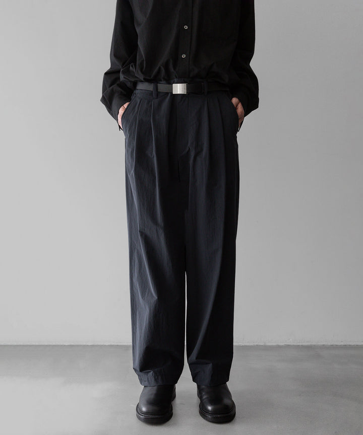 【stein】ssstein シュタインのWINDPROOF NYLON WIDE EASY TROUSERSのBLACK 公式通販サイトsession福岡セレクトショップ