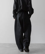 画像をギャラリービューアに読み込む, sage NATION セイジネーションのBOX PLEAT TROUSER - BLACKの公式通販サイトsession福岡セレクトショップ
