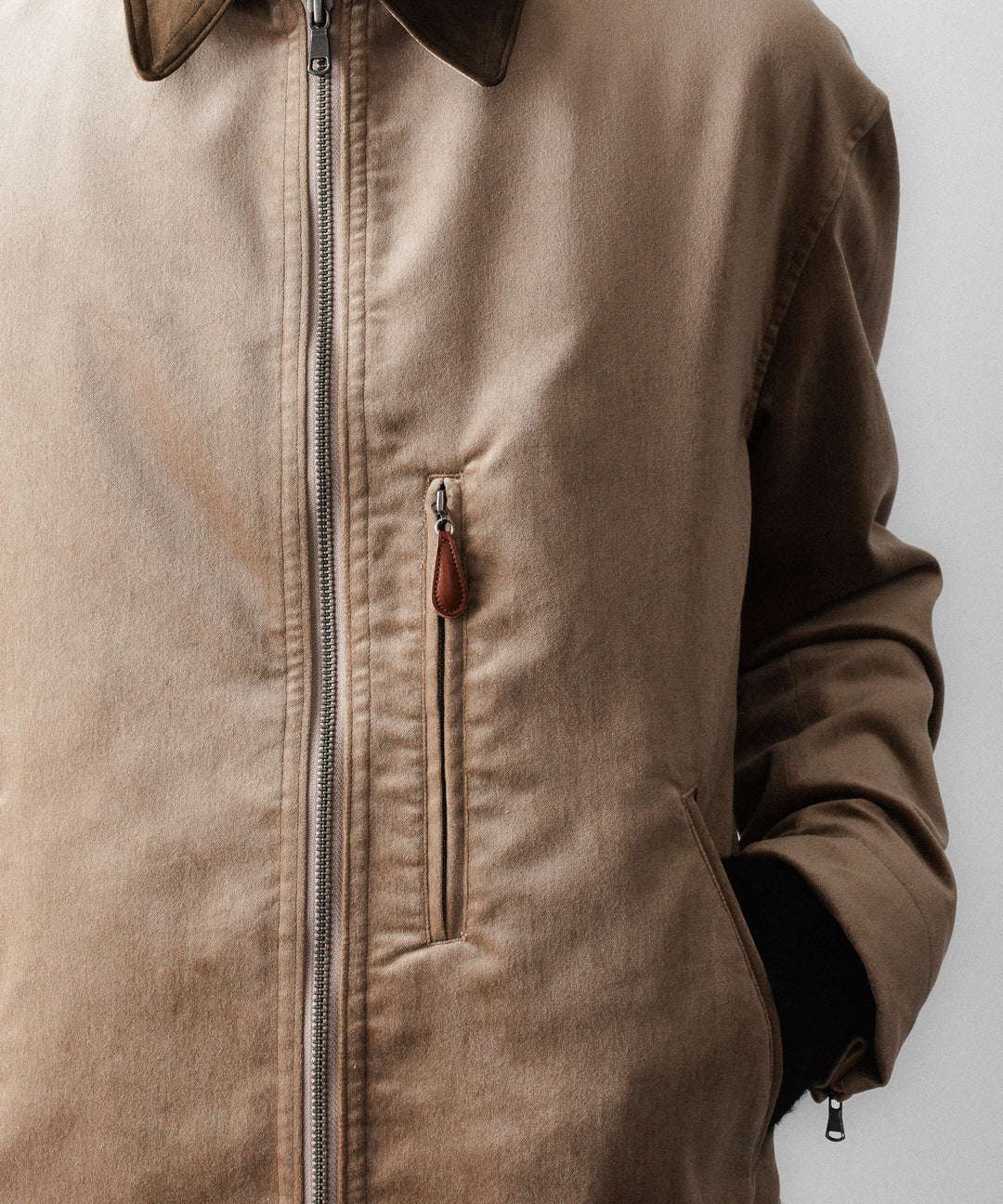 ANTHEM Aアンセムエー のCOTTON VELVET MINIMAL RIDING JACKET - BEIGEの公式通販サイトsession福岡セレクトショップ