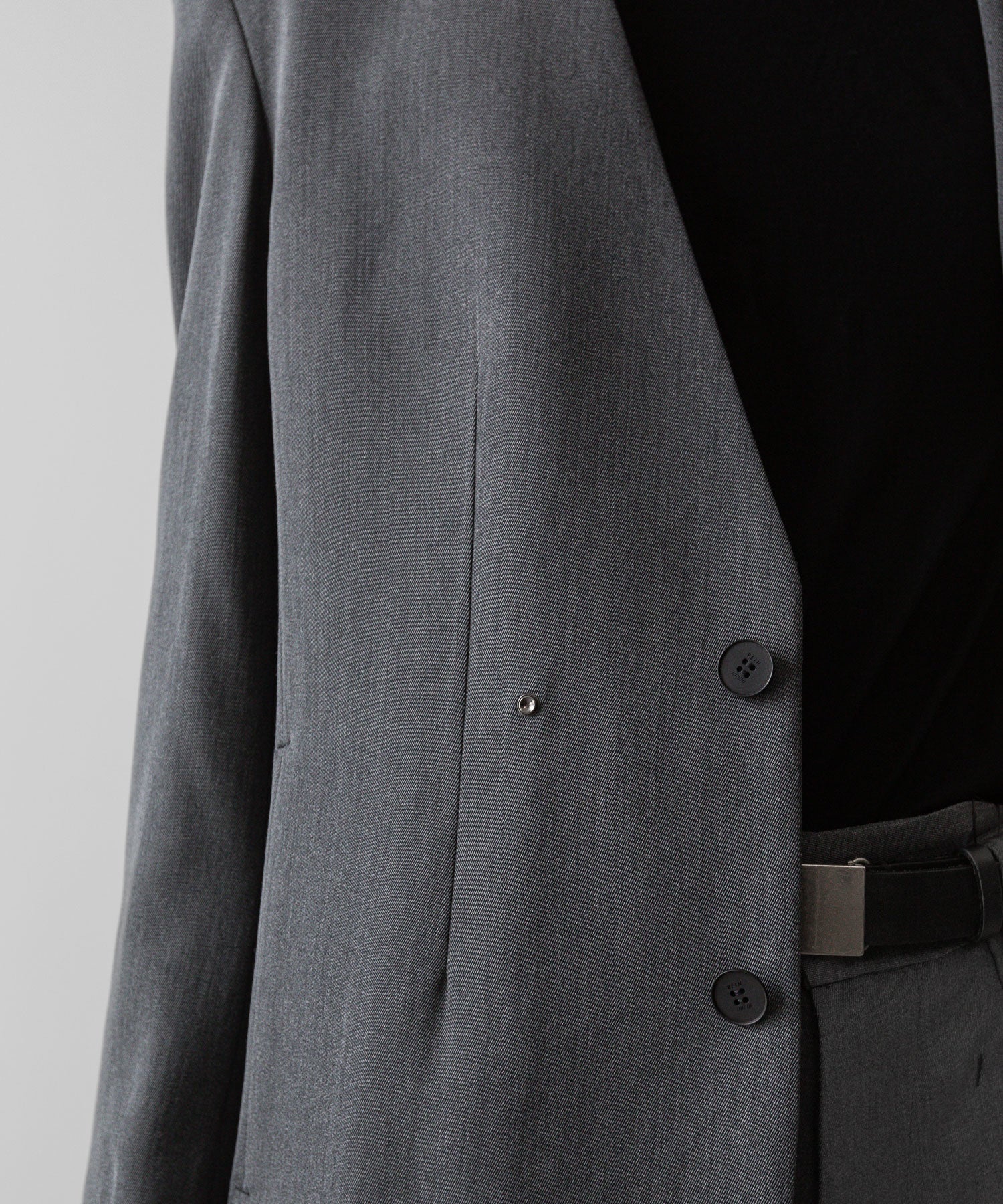 VEIN ヴェインのWO/VIS GABARDINE COLLARLESS JACKET - X.GRAYの公式通販サイトsession福岡セレクトショップ